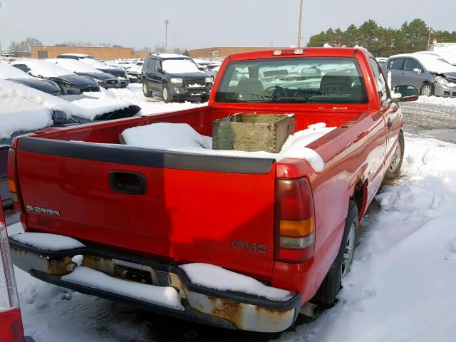 1GTEC14V4YE394674 - 2000 GMC NEW SIERRA RED photo 4