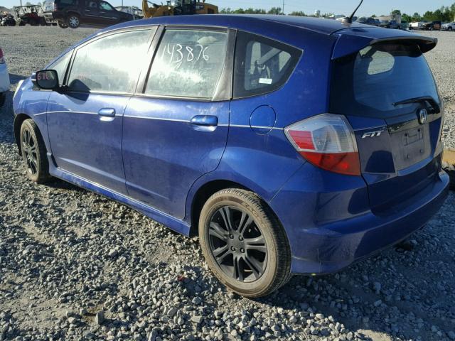 JHMGE88409S051360 - 2009 HONDA FIT SPORT BLUE photo 3