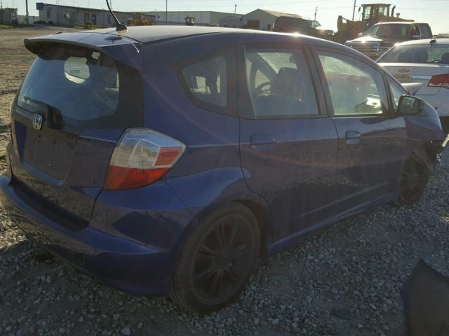 JHMGE88409S051360 - 2009 HONDA FIT SPORT BLUE photo 4