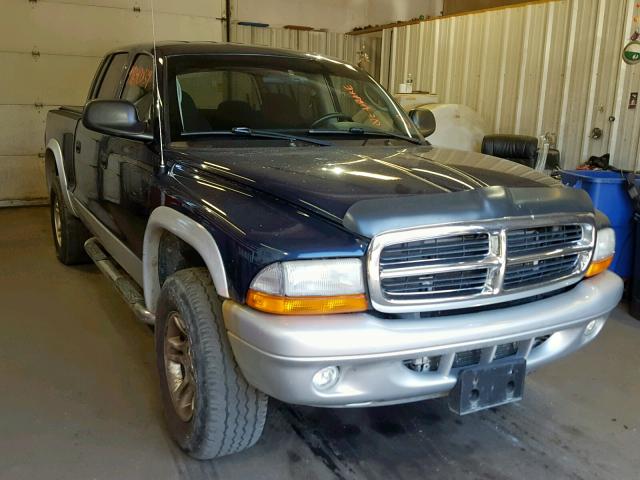 1D7HG48N33S324161 - 2003 DODGE DAKOTA QUA BLUE photo 1