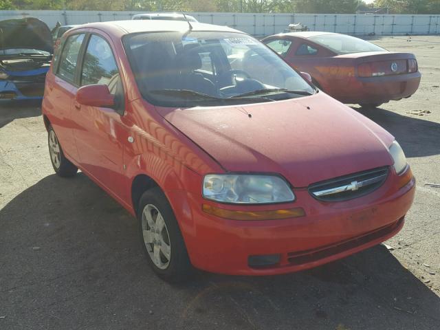 KL1TD66637B715330 - 2007 CHEVROLET AVEO BASE Қызыл фото 1