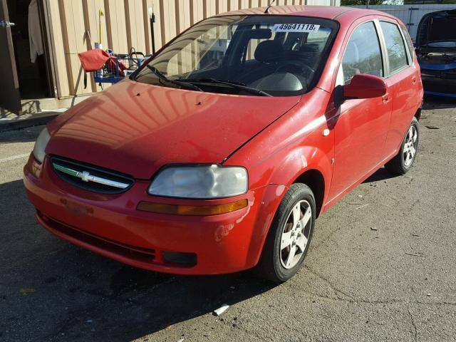 KL1TD66637B715330 - 2007 CHEVROLET AVEO BASE Қызыл фото 2