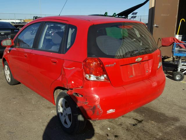 KL1TD66637B715330 - 2007 CHEVROLET AVEO BASE Қызыл фото 3