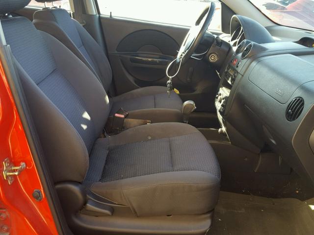 KL1TD66637B715330 - 2007 CHEVROLET AVEO BASE Қызыл фото 5