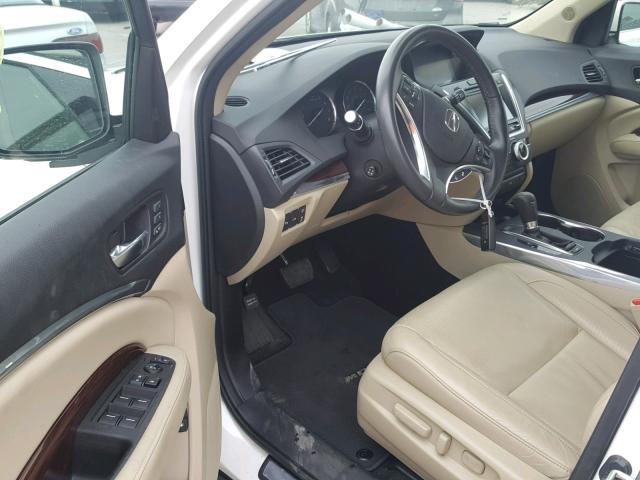5FRYD4H83FB018901 - 2015 ACURA MDX ADVANC WHITE photo 9