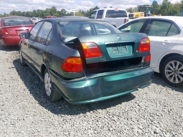 2HGEJ6614YH584353 - 2000 HONDA CIVIC BASE GREEN photo 3