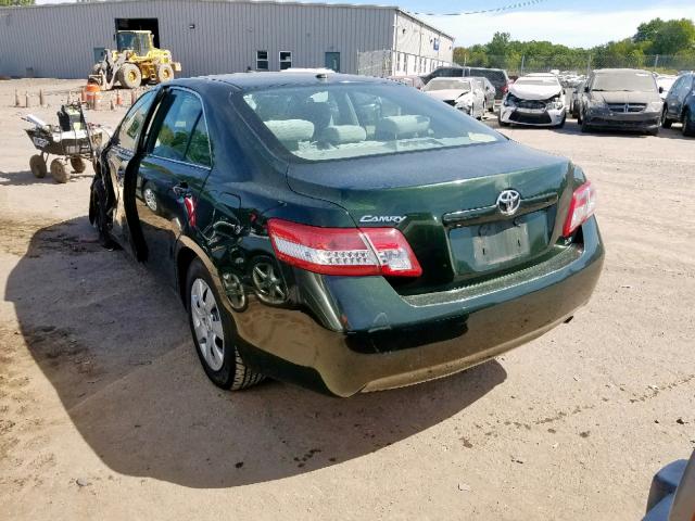 4T1BF3EK7AU549042 - 2010 TOYOTA CAMRY BASE GREEN photo 3