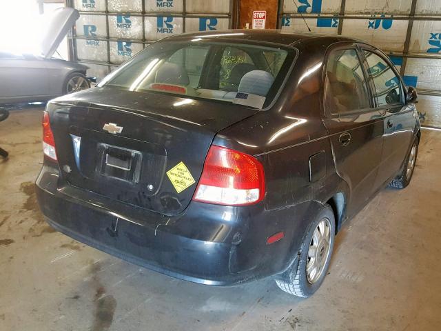 KL1TG52625B408283 - 2005 CHEVROLET AVEO LT BLACK photo 4