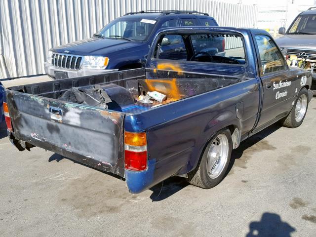 4TARN81A8PZ155735 - 1993 TOYOTA PICKUP 1/2 BLUE photo 4