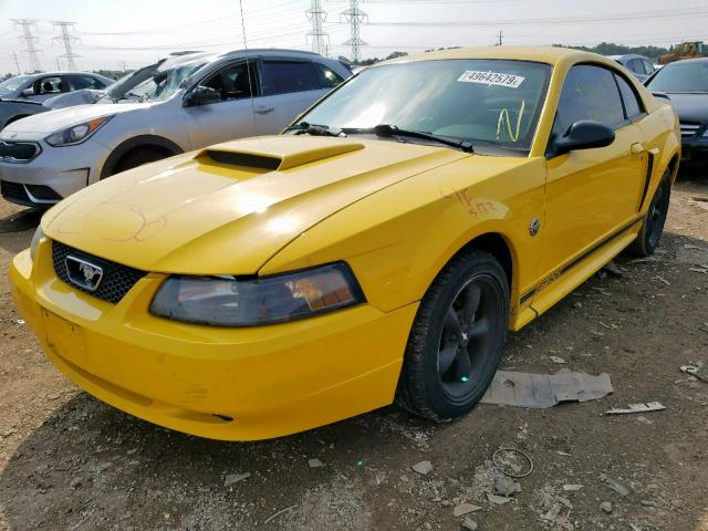 1FAFP42X34F128412 - 2004 FORD MUSTANG GT YELLOW photo 2