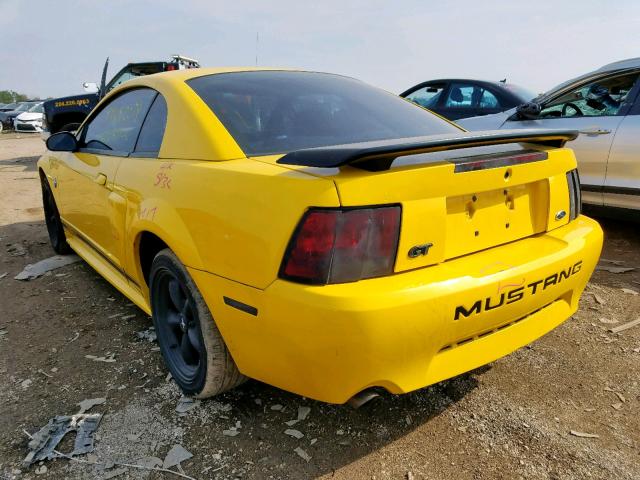 1FAFP42X34F128412 - 2004 FORD MUSTANG GT YELLOW photo 3