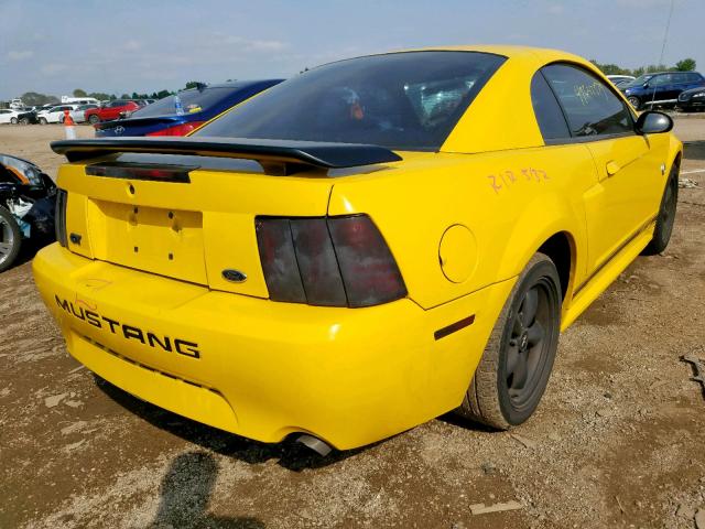 1FAFP42X34F128412 - 2004 FORD MUSTANG GT YELLOW photo 4