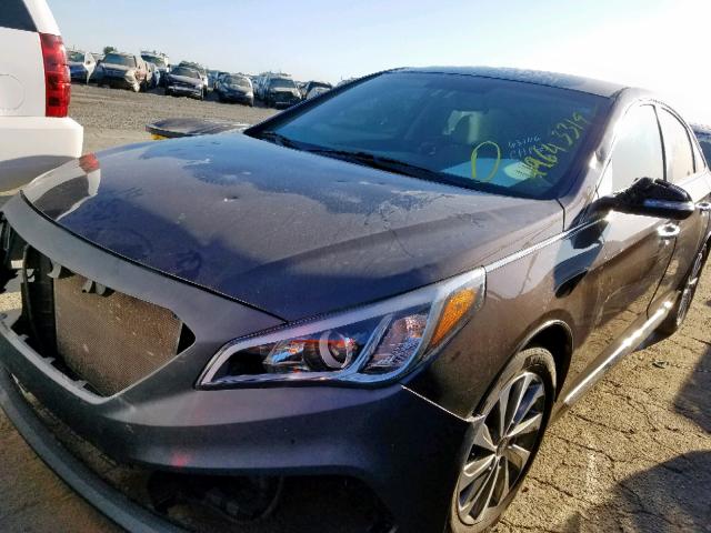 5NPE34AF0FH251619 - 2015 HYUNDAI SONATA SPO BROWN photo 2