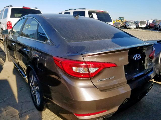 5NPE34AF0FH251619 - 2015 HYUNDAI SONATA SPO BROWN photo 3