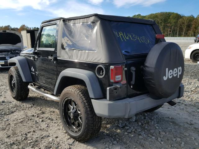 1J4FA24159L764955 - 2009 JEEP WRANGLER X BLACK photo 3