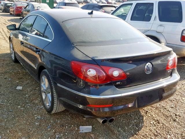 WVWHN7AN6AE542134 - 2010 VOLKSWAGEN CC LUXURY BLACK photo 3