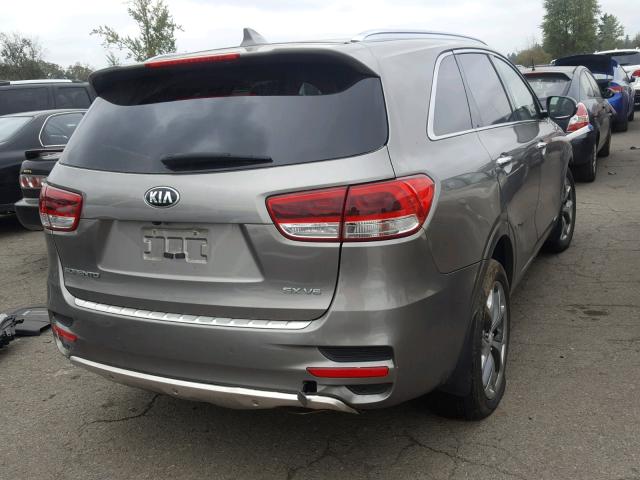 5XYPKDA51GG102910 - 2016 KIA SORENTO SX GRAY photo 4