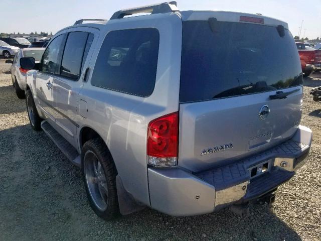 5N1AA08A06N707573 - 2006 NISSAN ARMADA SE SILVER photo 3