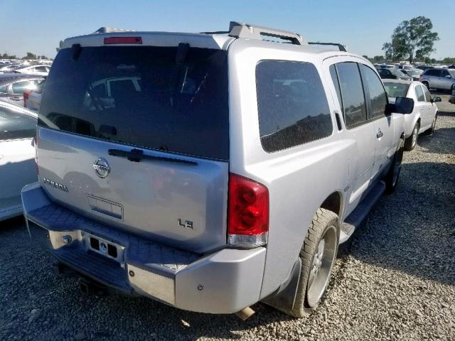 5N1AA08A06N707573 - 2006 NISSAN ARMADA SE SILVER photo 4