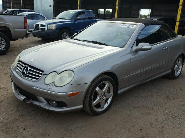 WDBTK75G54T017983 - 2004 MERCEDES-BENZ CLK 500 SILVER photo 2