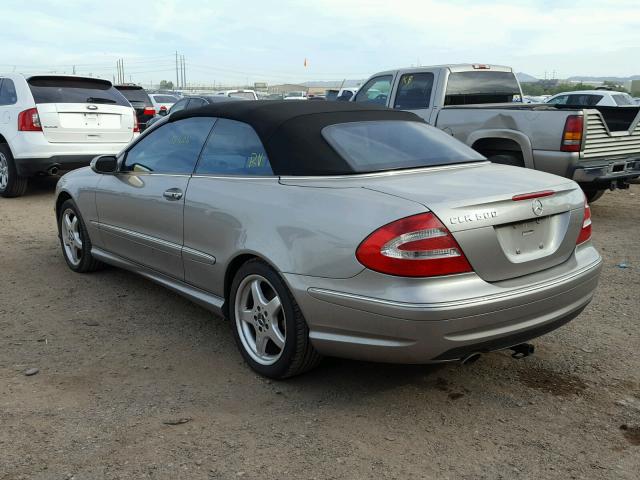 WDBTK75G54T017983 - 2004 MERCEDES-BENZ CLK 500 SILVER photo 3