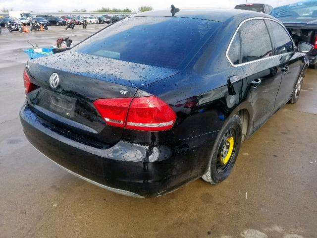 1VWBH7A34CC011165 - 2012 VOLKSWAGEN PASSAT SE BLACK photo 4