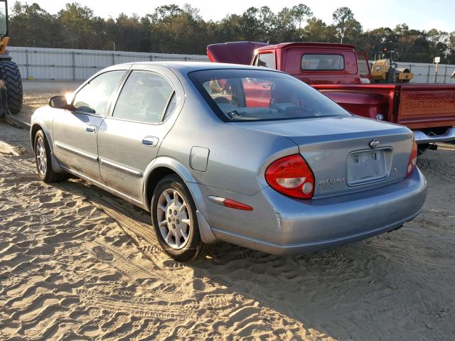 JN1CA31D11T623126 - 2001 NISSAN MAXIMA GXE BLUE photo 3