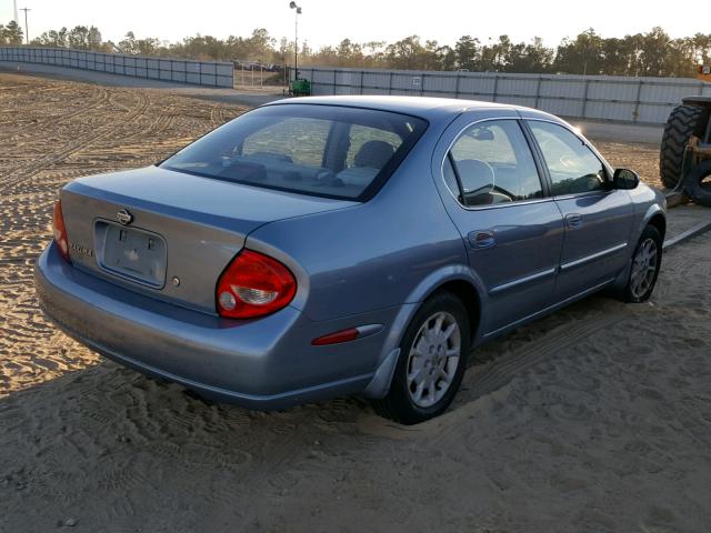 JN1CA31D11T623126 - 2001 NISSAN MAXIMA GXE BLUE photo 4