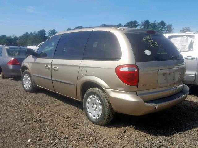 1C4GJ45302B669804 - 2002 CHRYSLER VOYAGER LX GOLD photo 3