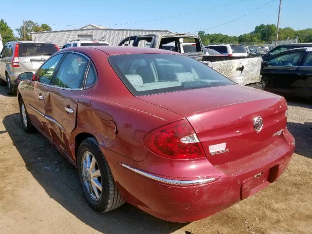 2G4WD532351176363 - 2005 BUICK LACROSSE C RED photo 3