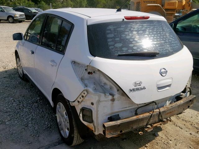 3N1BC1CP2BL432564 - 2011 NISSAN VERSA S WHITE photo 3