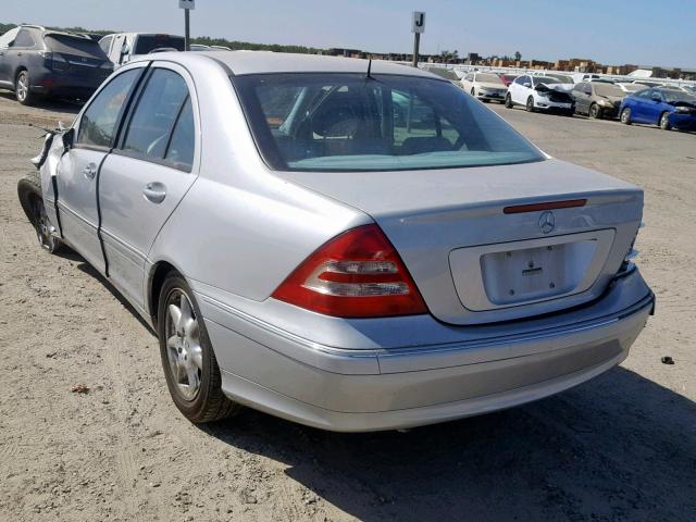 WDBRF61J21F065896 - 2001 MERCEDES-BENZ C 240 SILVER photo 3