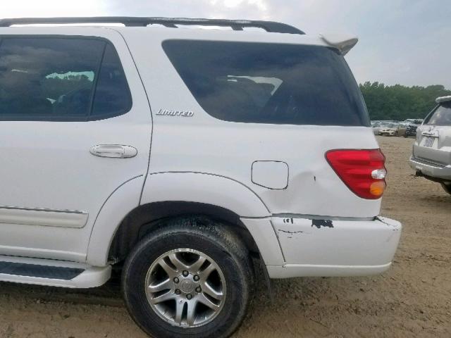 5TDZT38A34S209264 - 2004 TOYOTA SEQUOIA LI WHITE photo 9