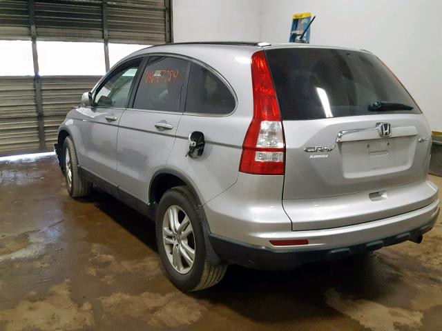 5J6RE4H79AL049547 - 2010 HONDA CR-V EXL SILVER photo 3