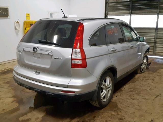 5J6RE4H79AL049547 - 2010 HONDA CR-V EXL SILVER photo 4