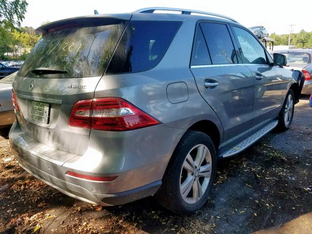 4JGDA5HB6FA488547 - 2015 MERCEDES-BENZ ML 350 4MA SILVER photo 4