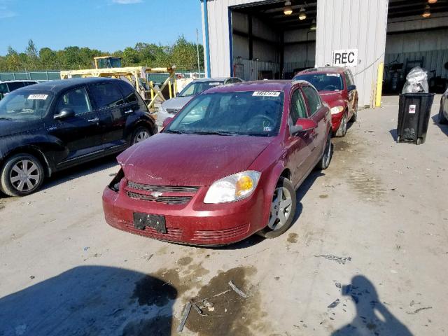 1G1AT58H597137158 - 2009 CHEVROLET COBALT LT MAROON photo 2