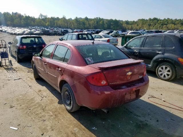 1G1AT58H597137158 - 2009 CHEVROLET COBALT LT MAROON photo 3