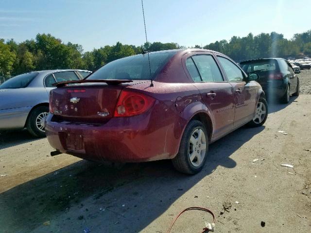 1G1AT58H597137158 - 2009 CHEVROLET COBALT LT MAROON photo 4