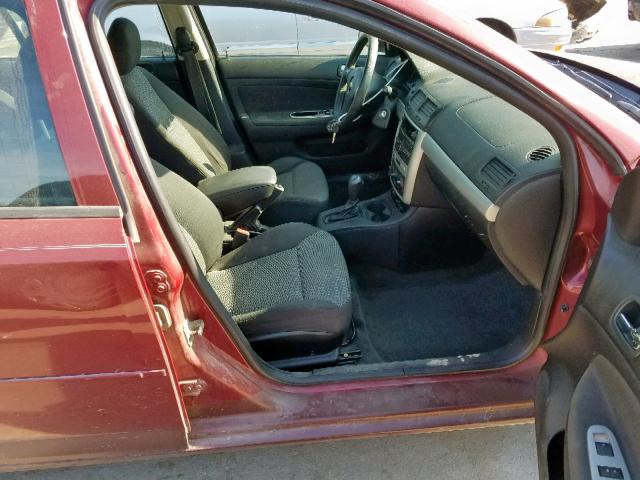 1G1AT58H597137158 - 2009 CHEVROLET COBALT LT MAROON photo 5