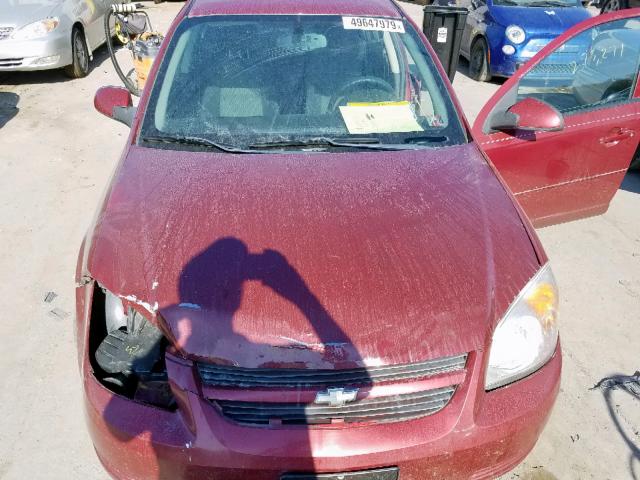 1G1AT58H597137158 - 2009 CHEVROLET COBALT LT MAROON photo 7