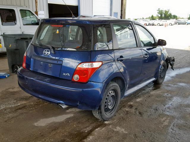 JTKKT624465018881 - 2006 TOYOTA SCION XA BLUE photo 4