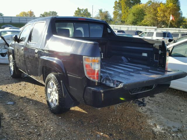 2HJYK162X6H535204 - 2006 HONDA RIDGELINE BLACK photo 3