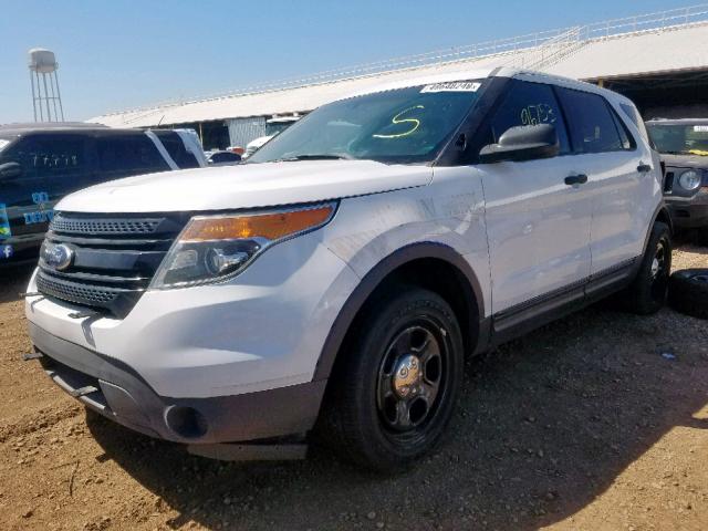 1FM5K8AR2DGC73803 - 2013 FORD EXPLORER P WHITE photo 2