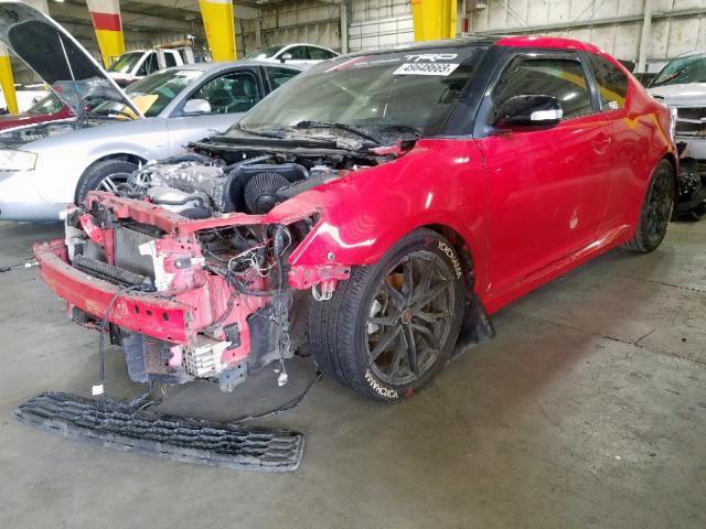 JTKJF5C70D3055778 - 2013 TOYOTA SCION TC წითელი ფოტო 2