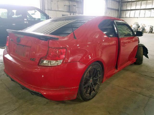 JTKJF5C70D3055778 - 2013 TOYOTA SCION TC წითელი ფოტო 4