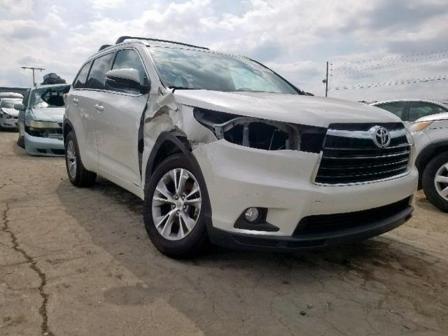 5TDKKRFH1FS056376 - 2015 TOYOTA HIGHLANDER WHITE photo 1