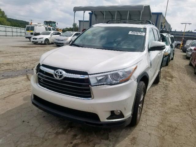 5TDKKRFH1FS056376 - 2015 TOYOTA HIGHLANDER WHITE photo 2