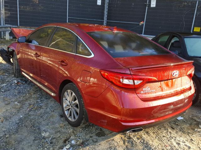 5NPE34AF3GH430030 - 2016 HYUNDAI SONATA SPO RED photo 3