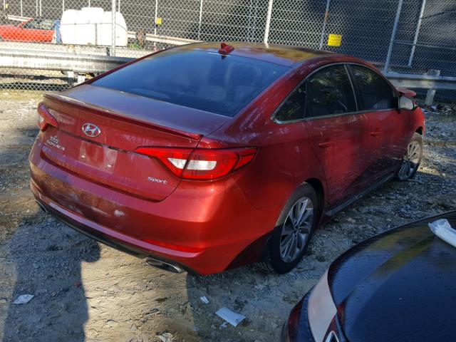 5NPE34AF3GH430030 - 2016 HYUNDAI SONATA SPO RED photo 4